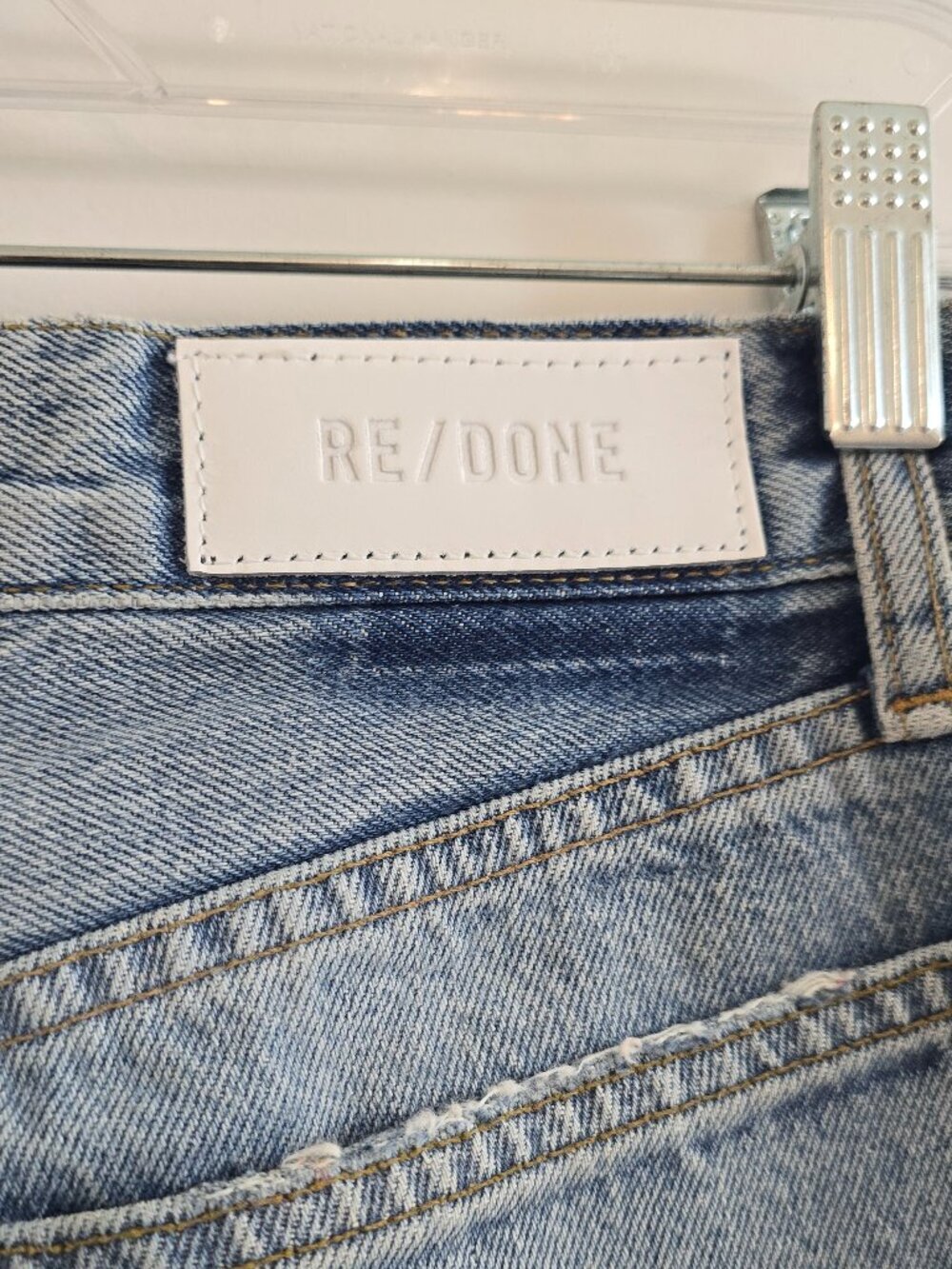RE/DONE Originals Easy Straight Jeans - 70S Stovepipe - Ripped Tide - Picture 8 of 13